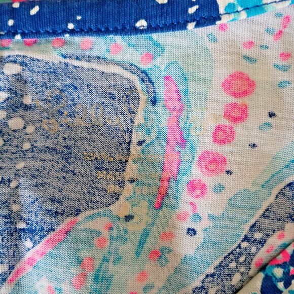 Lilly Pulitzer Indigo Beacon Dress in Star Struck Print Pima Cotton EUC S - Picture 10 of 10